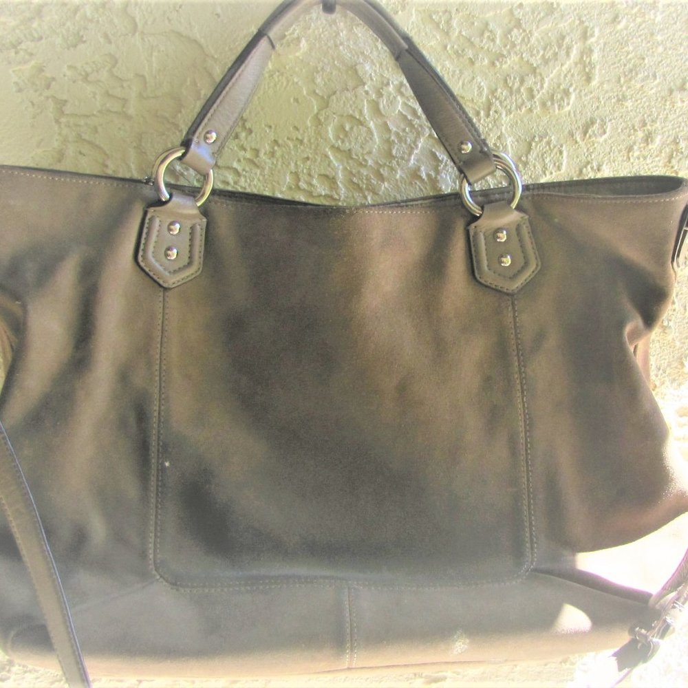 Coach  Tan Swede Handbag